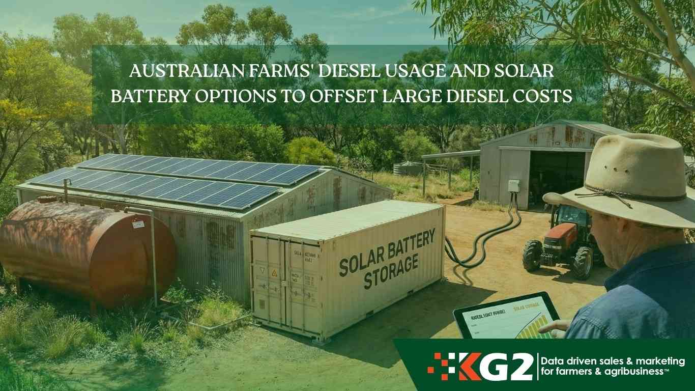 Australian farms’ diesel usage and solar battery options to offset large diesel costs